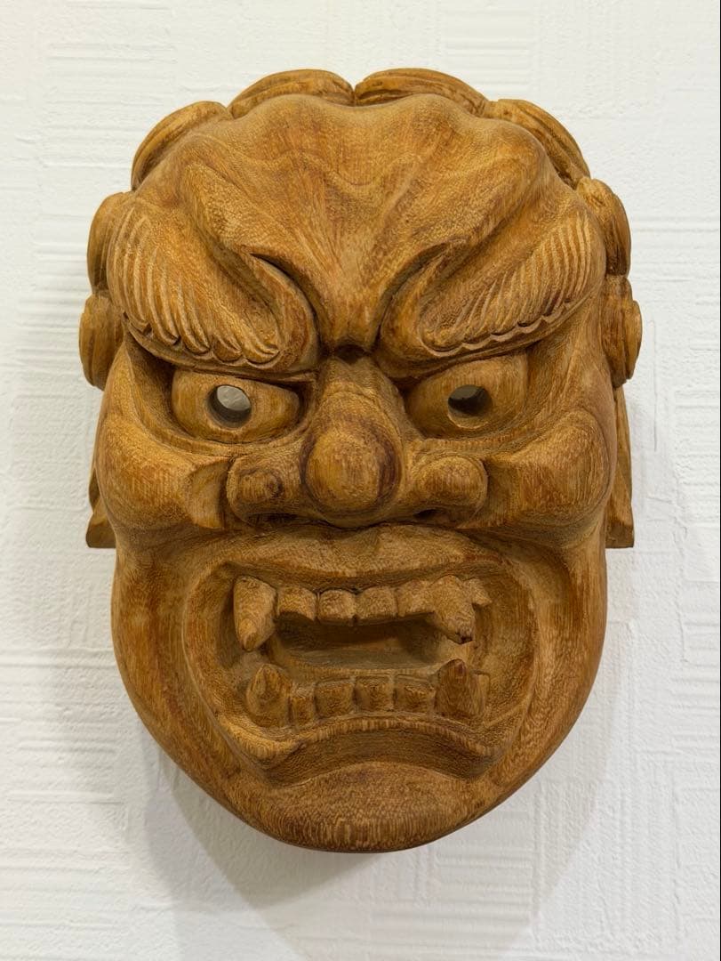 不動明王　手彫りお面　今だけ値下げ❗️