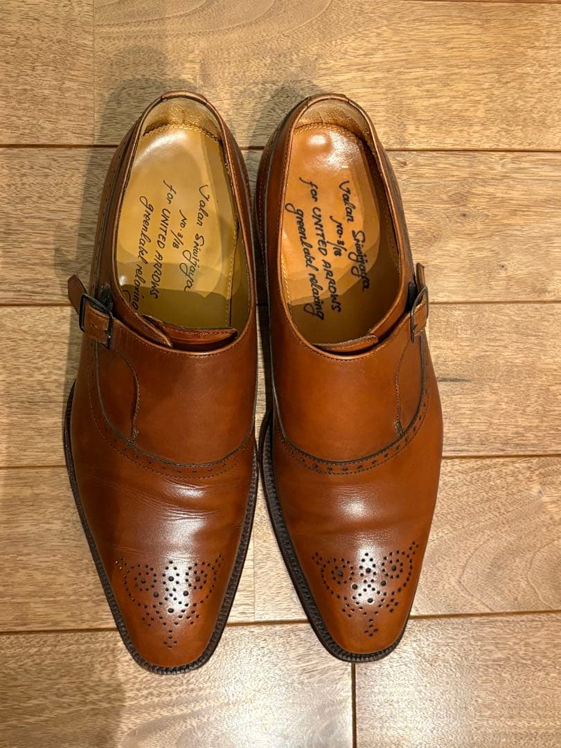 ジャランスリワヤ 革靴 メダリオン プレーントゥ ブラウン 25cm