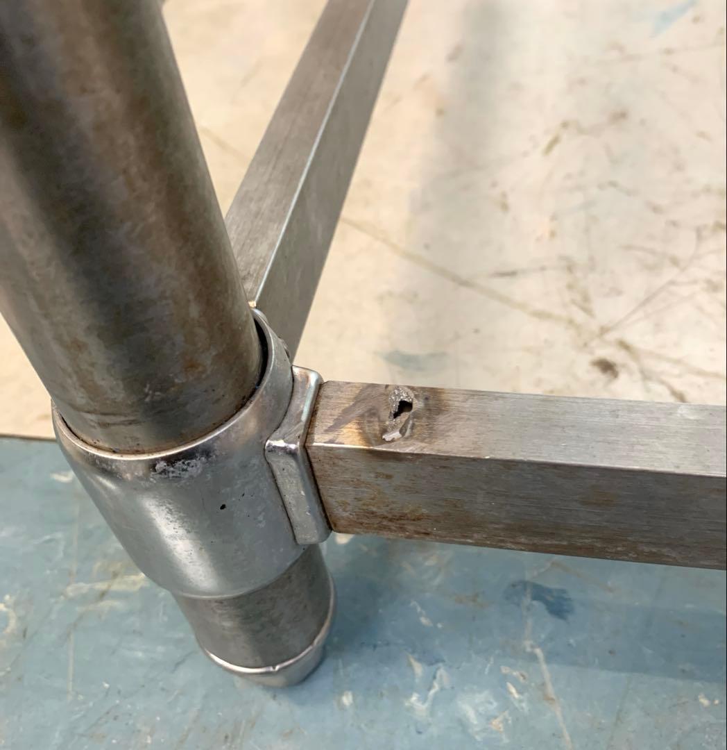 業務用ステンレス製クリーンテーブル ソイルドテーブル BG付 H93×80×69