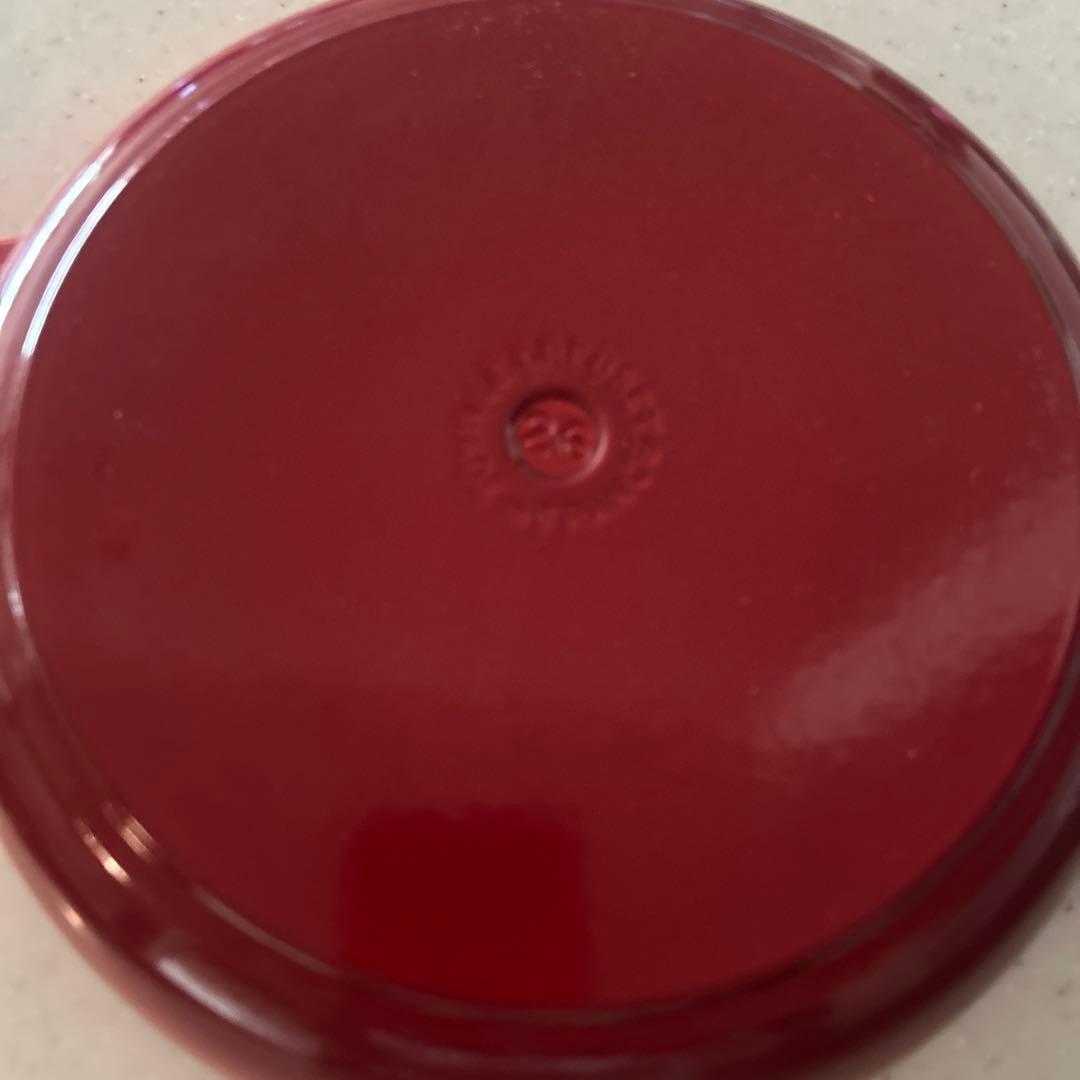 美品ル・クルーゼ　ビュッフェキャセロール 26 レッド