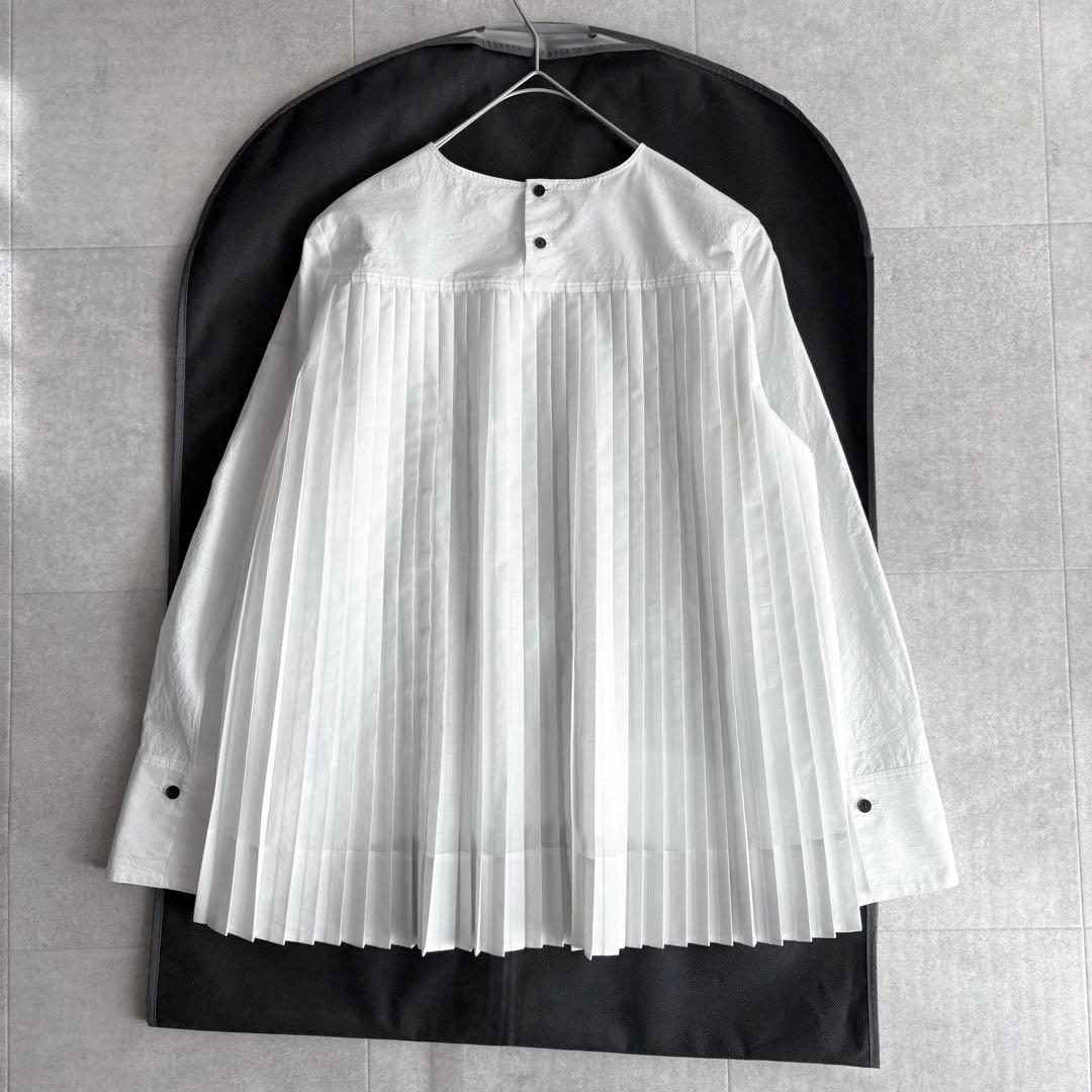 近年2024✨デプレ コットンナイロン シアータフタ バックプリーツブラウス