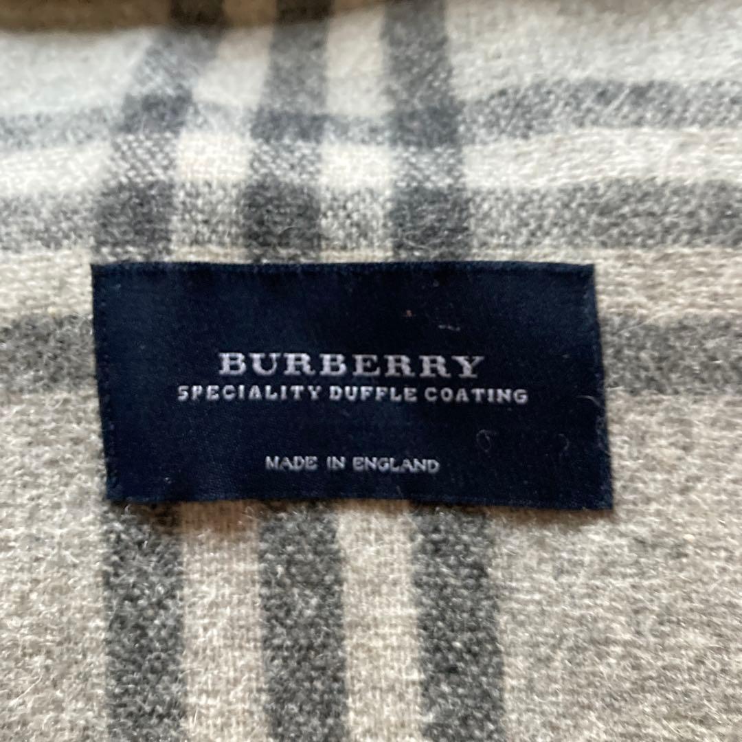 英国製　BURBERRY ダッフルコート グレー系チェック