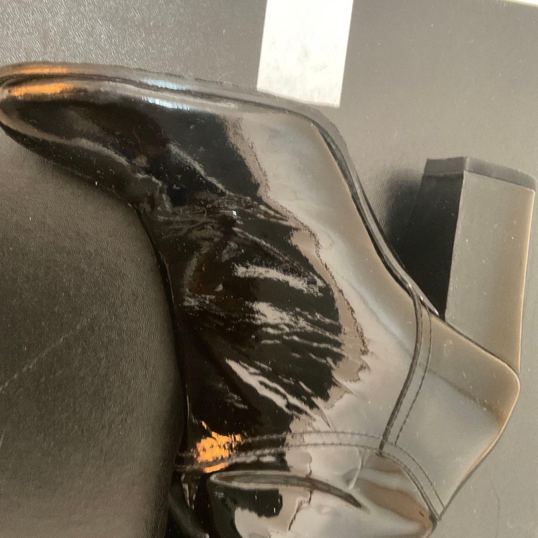 専用CHANEL ブラック パテントレザー ロングブーツ３７(23、5〜24cm