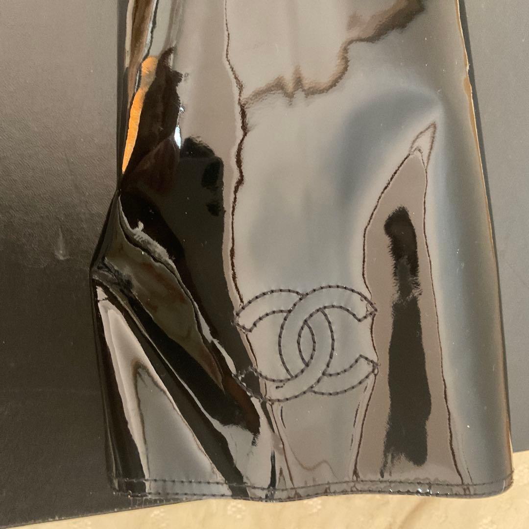 専用CHANEL ブラック パテントレザー ロングブーツ３７(23、5〜24cm