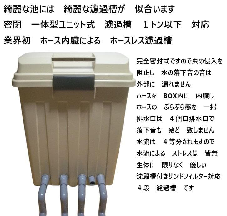 ウォータークリーナー大きな亀対応　サンドフィルター　ミニS　濾過砂　モーター付き