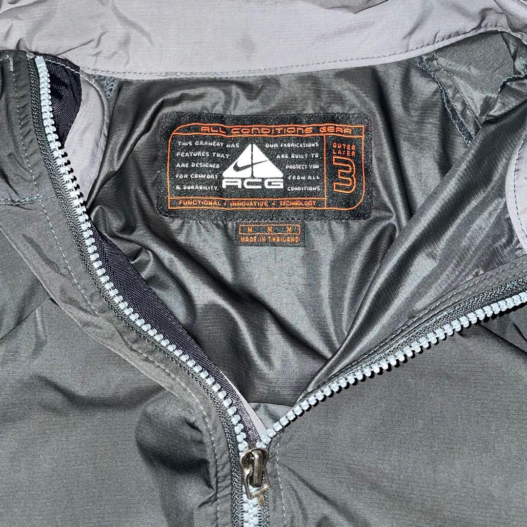 レア90s NIKE ACG ナイロンジャケット 無地 機能性 パッカブル 短丈