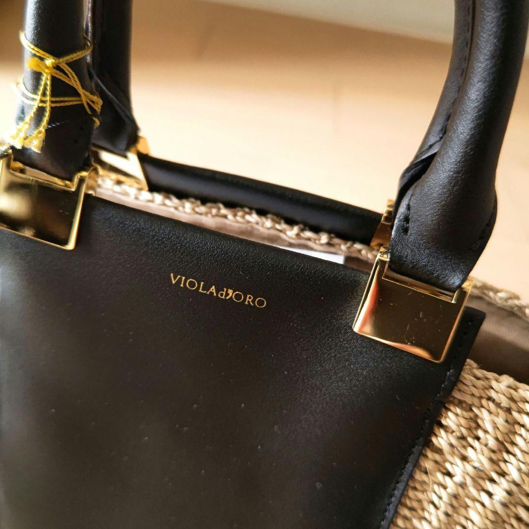 新品！VIOLAd’ORO　アバカレザー切替バッグ