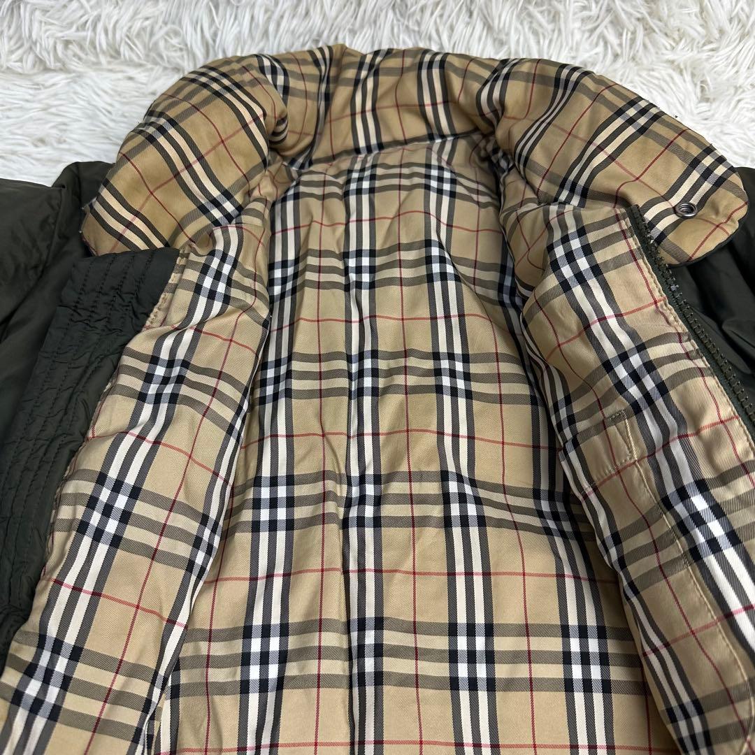 凪 様用美品 バーバリー オリーブグリーン ダウンジャケット ノバチェック柄
