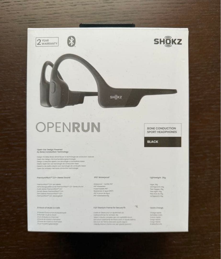 SHOKZ OPENRUN 骨伝導イヤホン ブラック 新品未開封