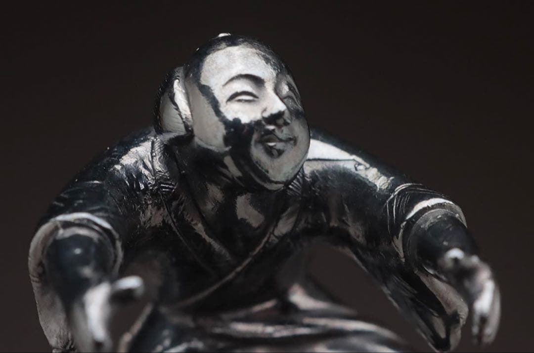 銀製 春画人形「男女像」総重101g STERLING刻 金工古美術 鑑定済み