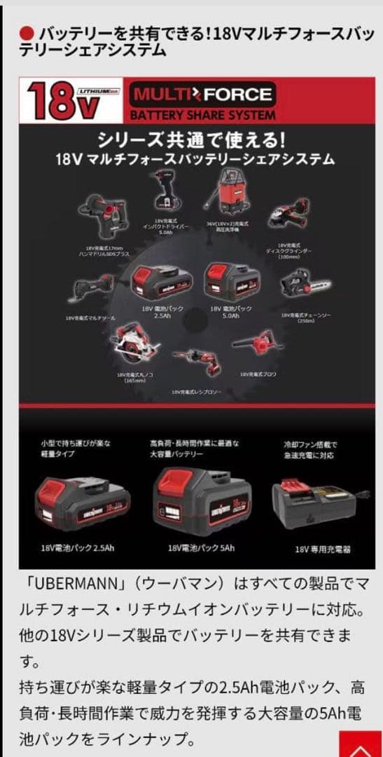 UBERMANN 36V充電式ハンディ高圧洗浄機タンクセット　新品未使用