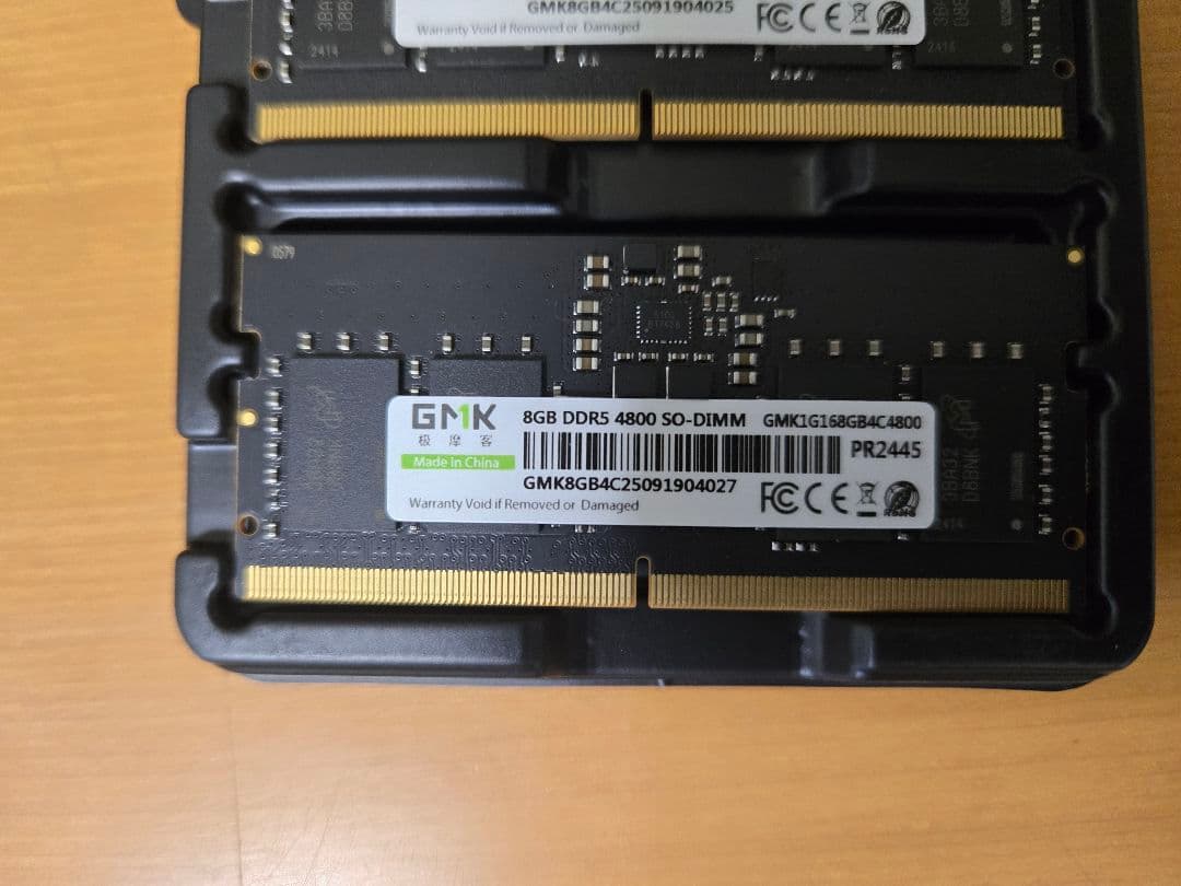 GMK DDR5 16GB（8GB×2）SO-DIMM 4800MHz