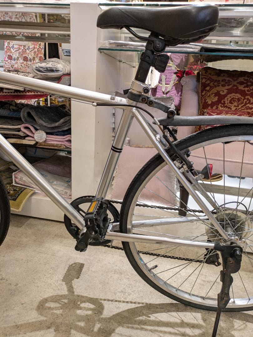 【店頭引取】 CREST クロスバイク 700C シルバー クレスト アルミ製