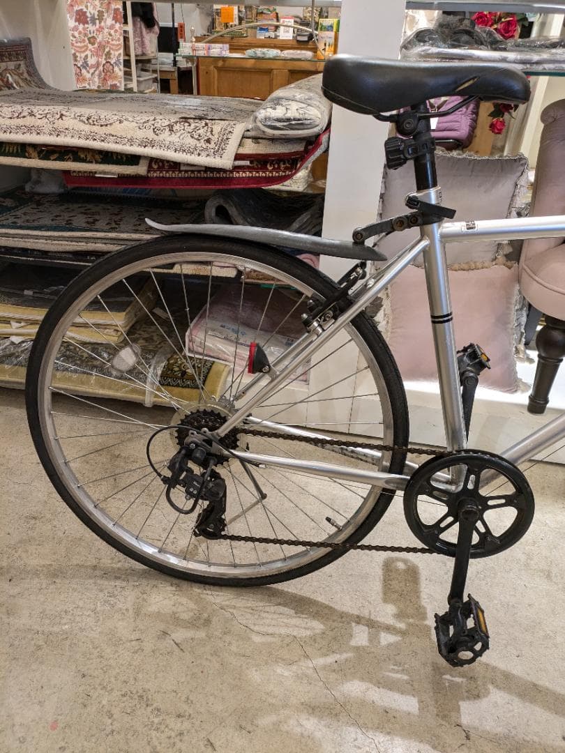 【店頭引取】 CREST クロスバイク 700C シルバー クレスト アルミ製