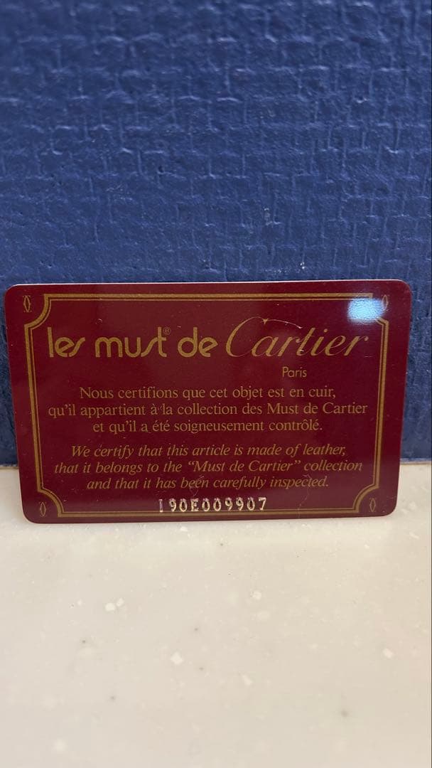 ［超美品］CARTIER マストライン 巾着 ショルダーバッグ