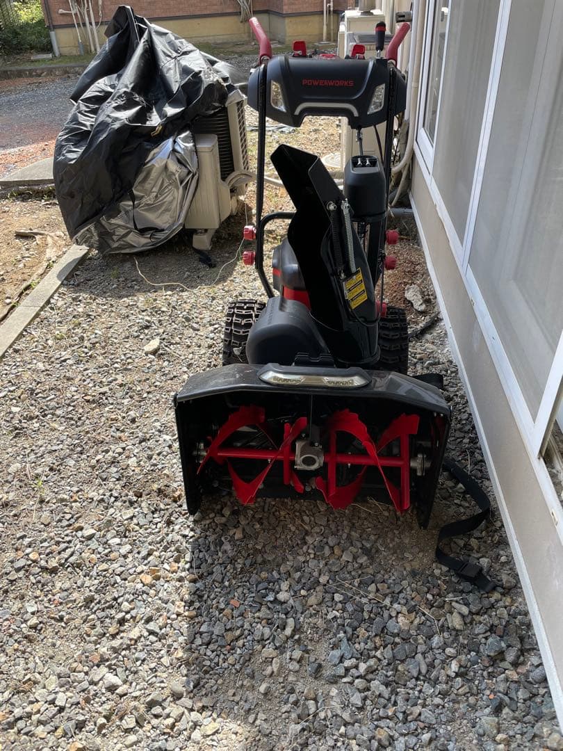 60V 除雪機 黒/赤