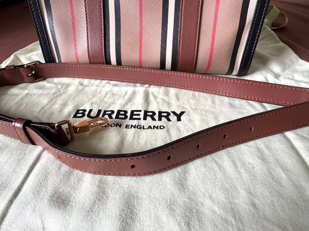 BURBERRY ストライプ トートバッグ