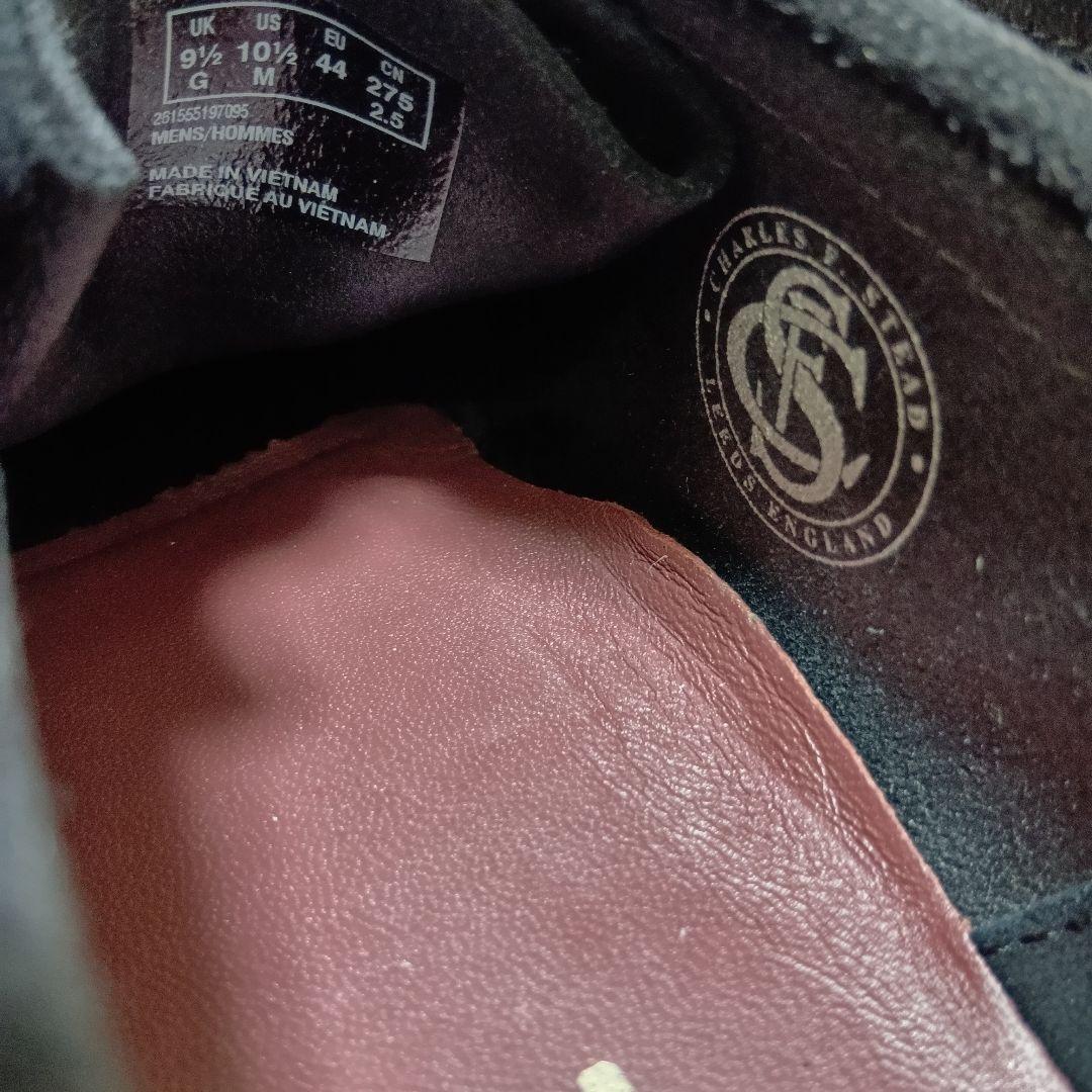 【美品】クラークス ワラビー 27.5cm チャーム付き ブラック スウェード