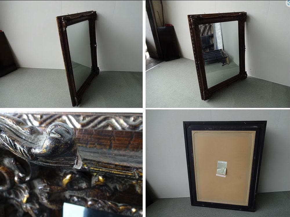 ギャラリー製　高級ミラー　ロココ調　壁掛け　鏡　ウォールミラー