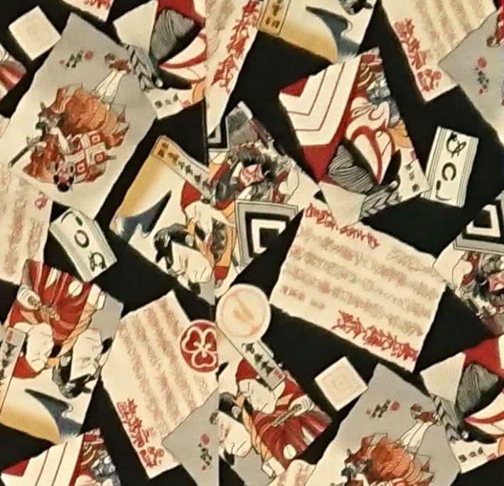 ★コレクション・上品で高級感漂う 和工房れおん・のれん 歌舞伎着物・扇柄デザイン