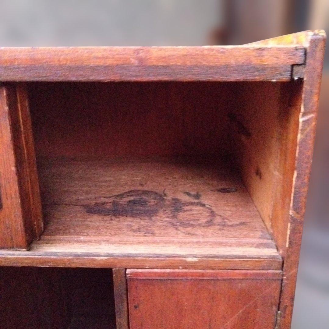 ヴィンテージ木製 からくり簞笥 茶箪笥 昭和レトロ 大正ロマン アジアン家具