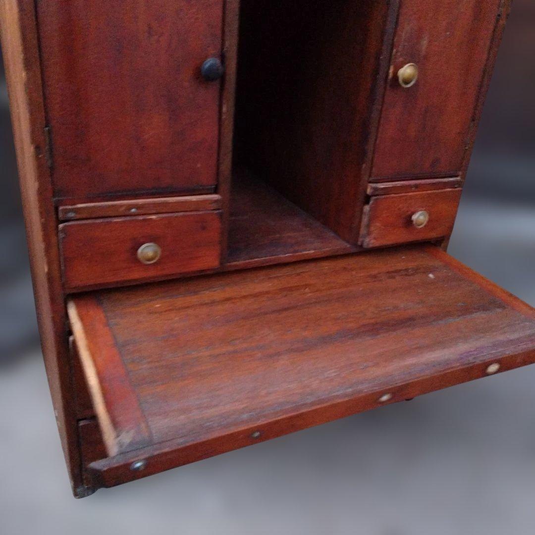 ヴィンテージ木製 からくり簞笥 茶箪笥 昭和レトロ 大正ロマン アジアン家具