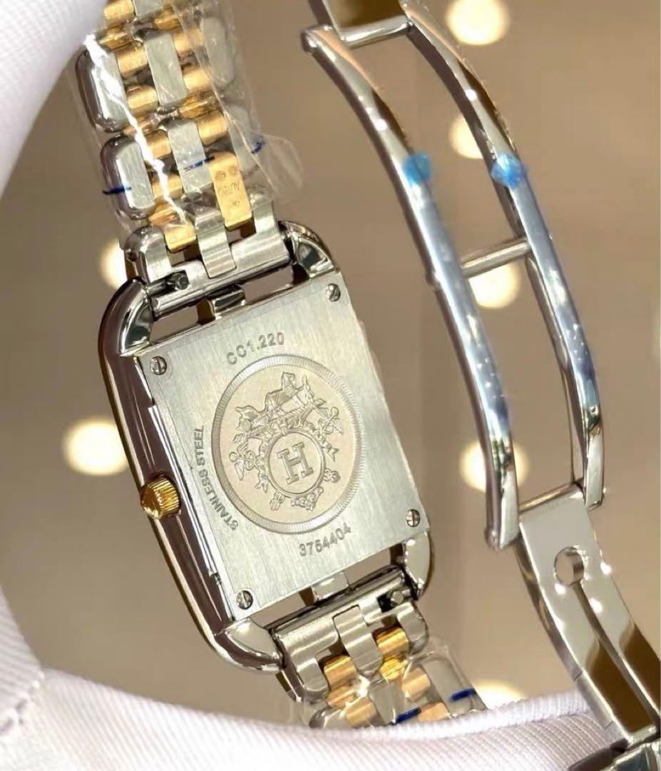 エルメスレディース ケープコッドゴールド スクエア腕時計ゴルド新品未使用31mm