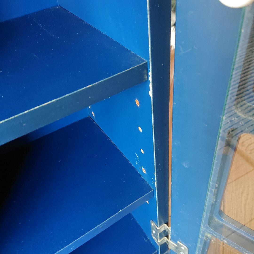 希少青色廃盤商品　木製山善CDタワー　FCDT-2680 DSG 濃いブルー