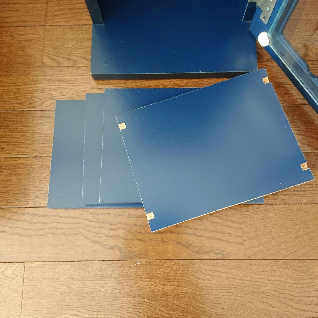 希少青色廃盤商品　木製山善CDタワー　FCDT-2680 DSG 濃いブルー