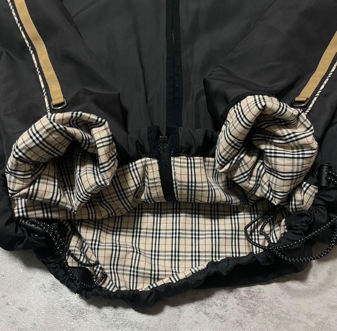 バーバリー ロゴ 刺繍 ドローコード ナイロンジャケット ノヴァチェック