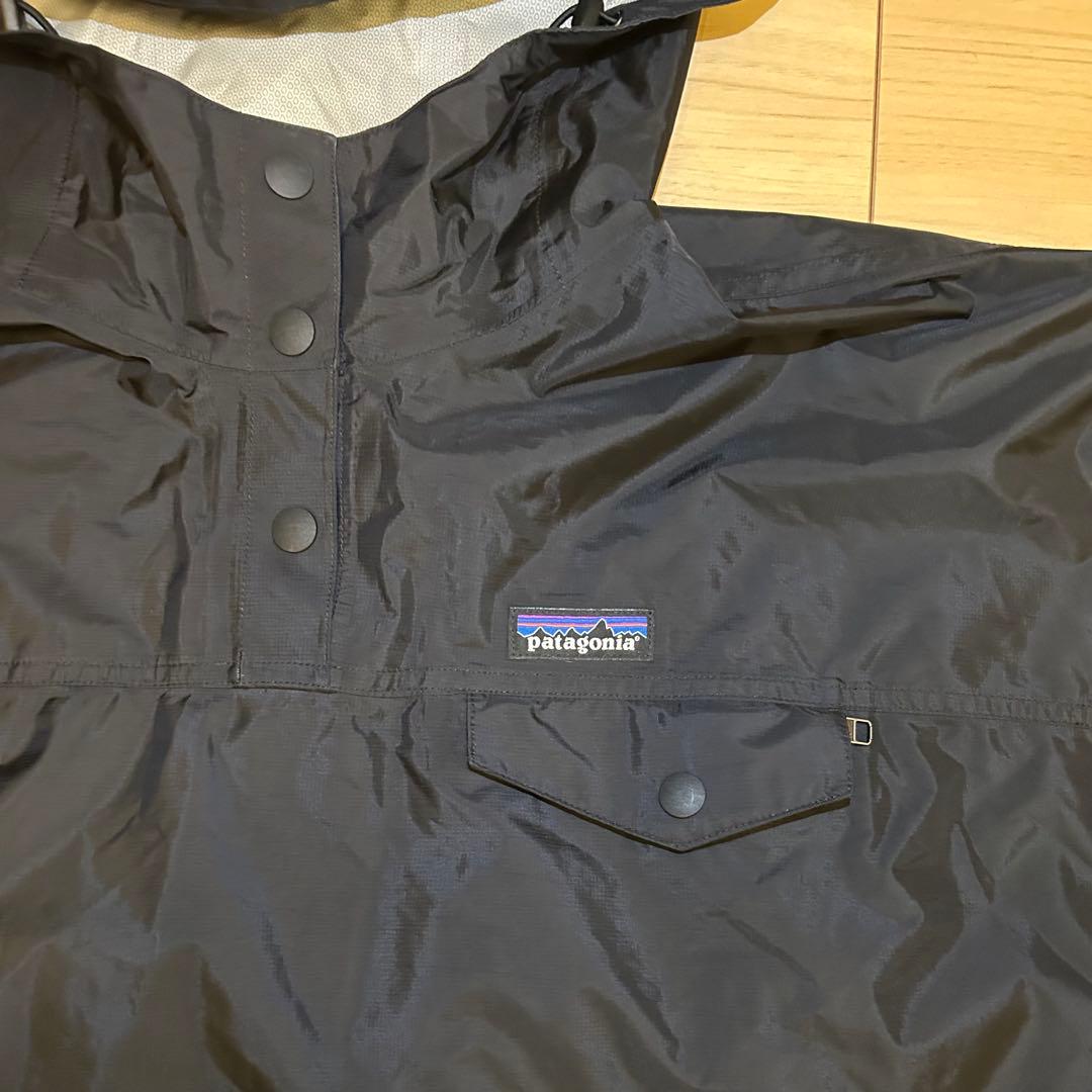 希少！パタゴニア トレントシェル レインポンチョ 黒 H2No レインコート