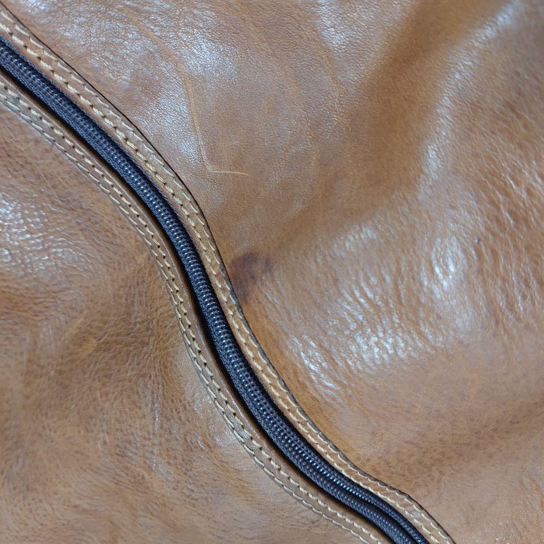 最高級バケッタレザー本革ガーメントバック　衣装ケース茶色ゴールドカラーのハンガー