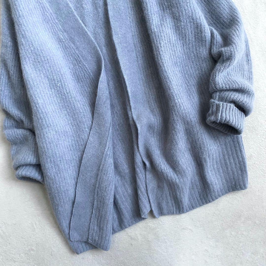 【美品✨】Whim Gazette ラクーン100% furニット畦カーディガン