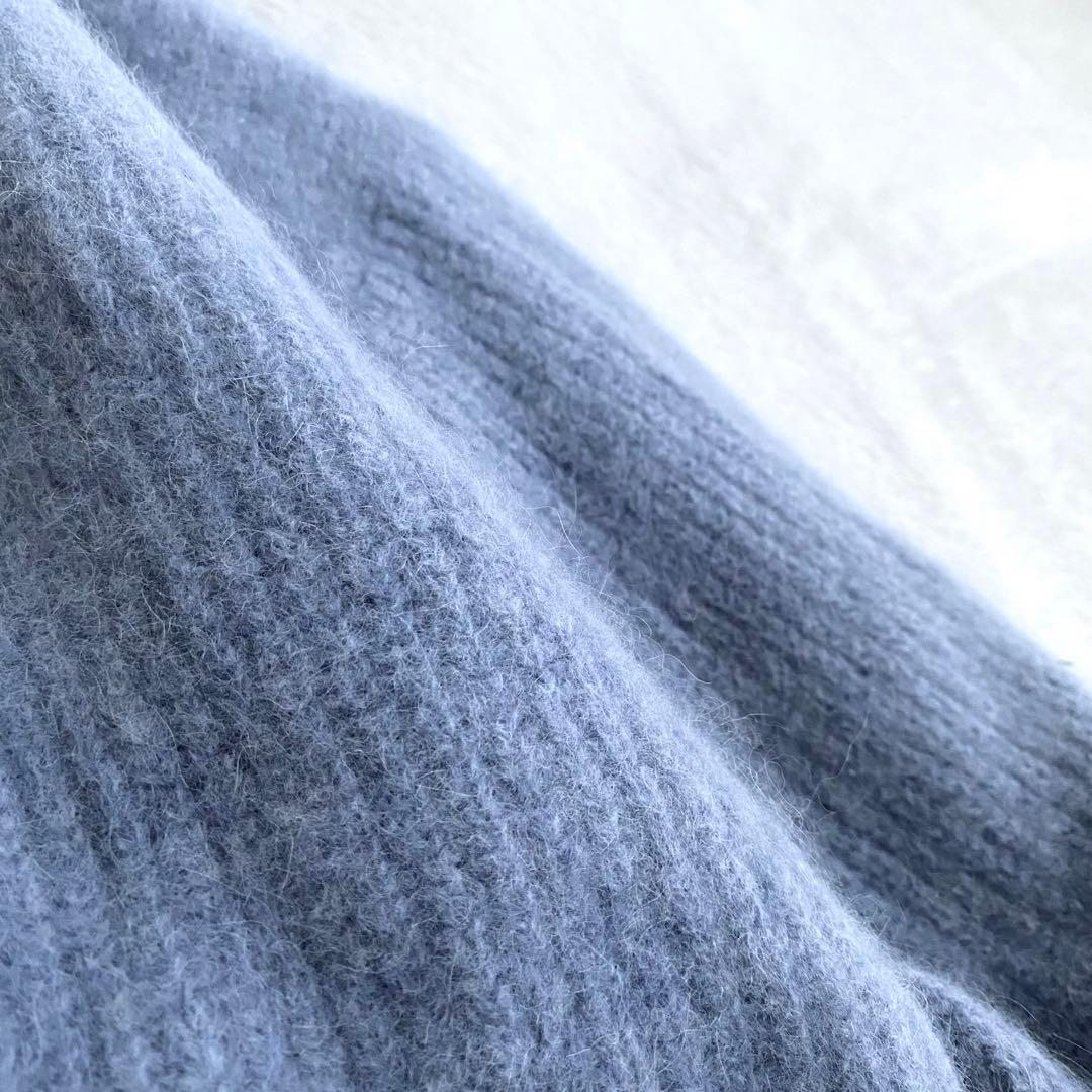 【美品✨】Whim Gazette ラクーン100% furニット畦カーディガン