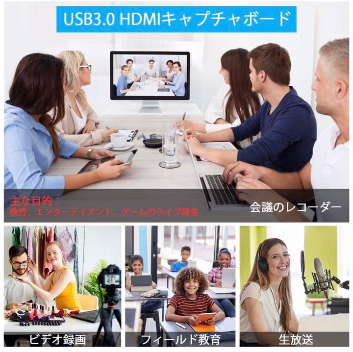 【未使用品】キャプチャーボード HDMI ゲームキャプチャー USB3.0接続