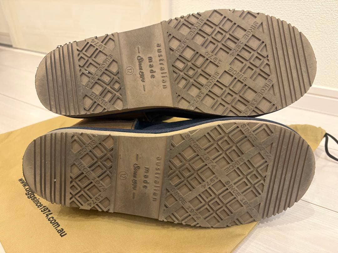 UGG 28.0 ムートンブーツ ネイビー 収納袋付き