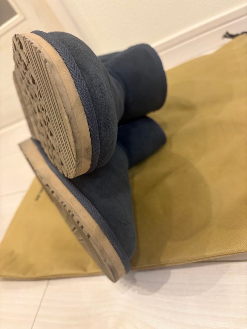 UGG 28.0 ムートンブーツ ネイビー 収納袋付き