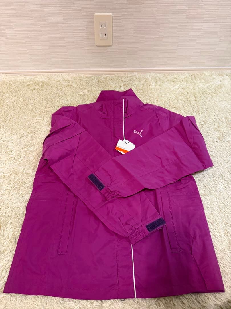 新品未使用PUMA レディース レインスーツ Oサイズ パープルセット