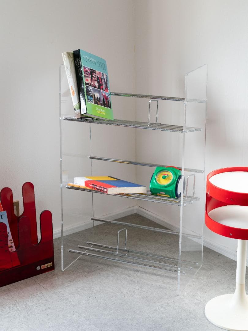 Lumiere/ルミエル アクリル ブックシェルフ 本棚 スペースエイジ モダン