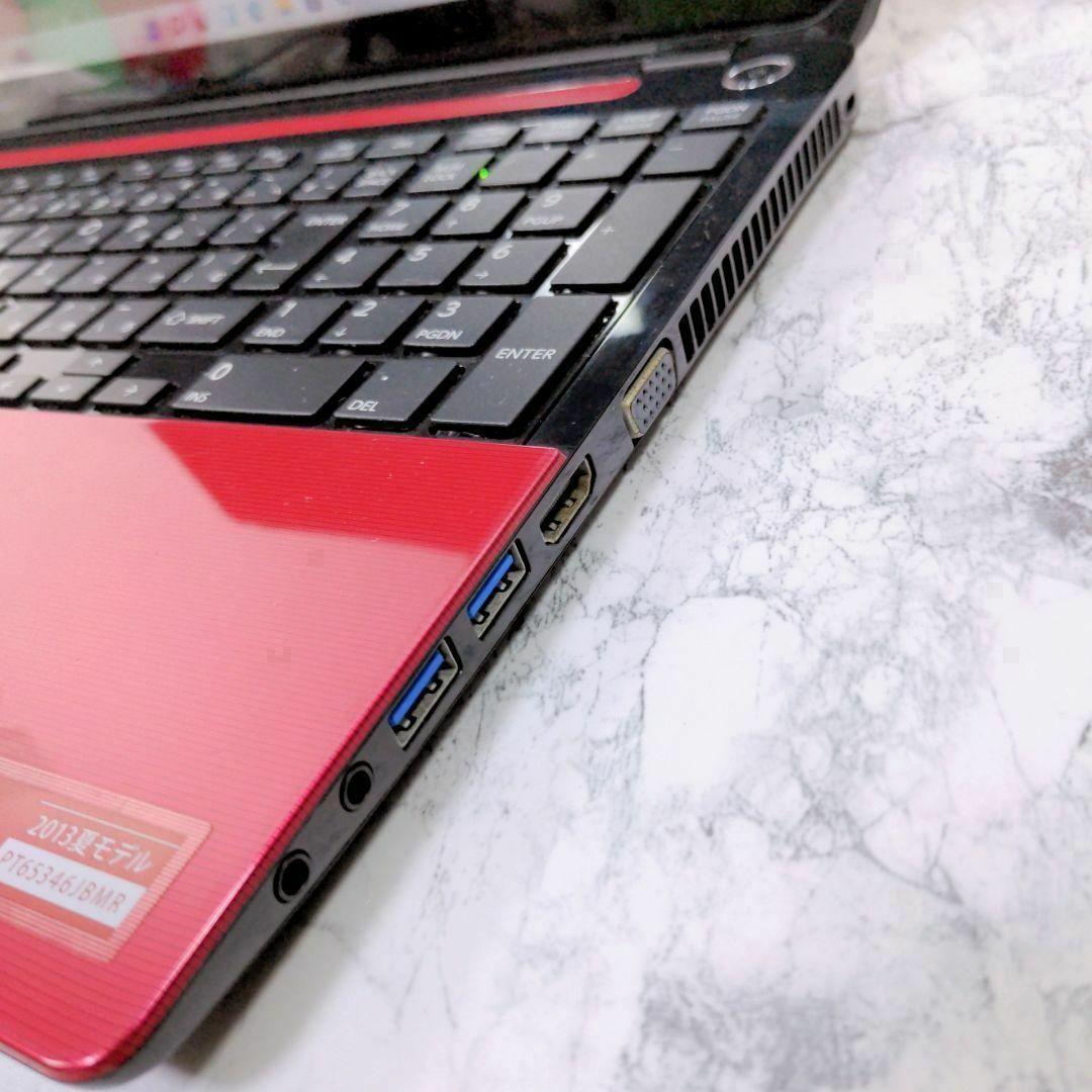 JT31 可愛い赤✨ノートパソコン Windows11 カメラ付きPC SSD