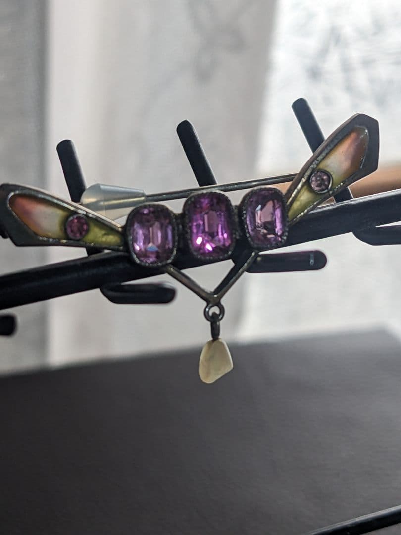 アンティーク　プリカジュールエナメル　アール・ヌーヴォー　ブローチ　お値下げ中