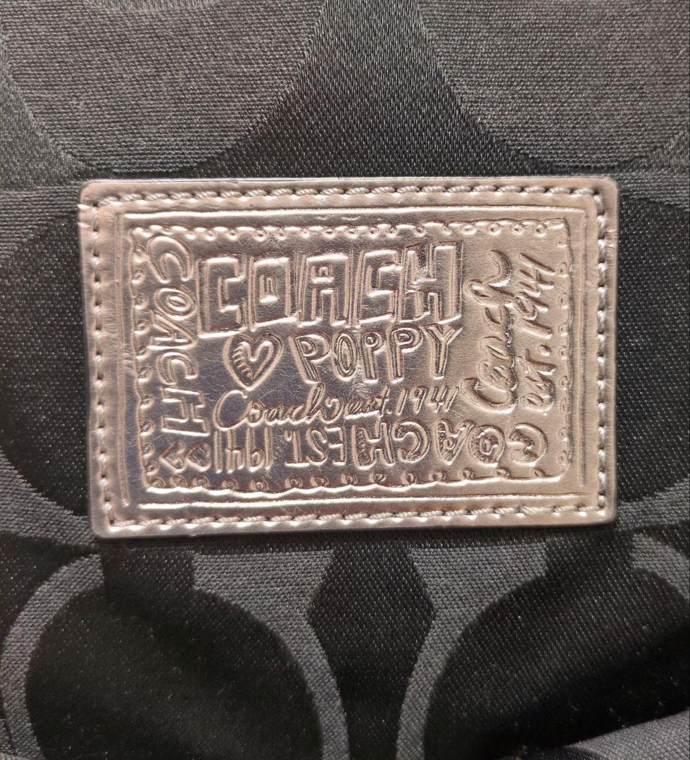 コーチ ポピー シグネチャー 2way ショルダーバッグ 黒 COACH