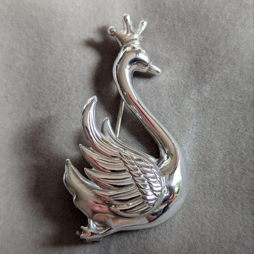 STERLING Lang社製 白鳥ブローチ ヴィンテージ