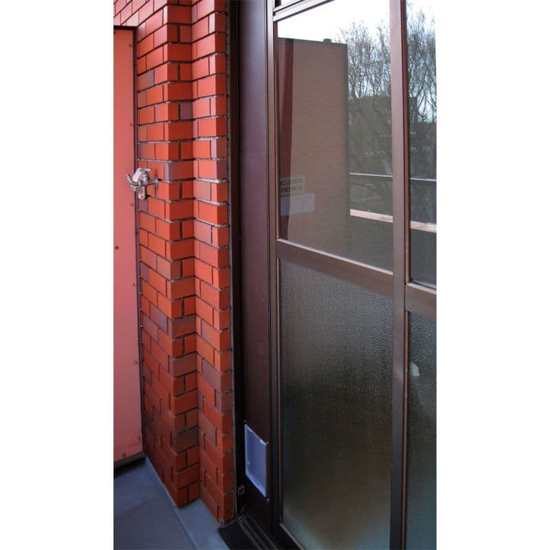 国産工事不要サッシ取付用パネルキャットドアSブラウン