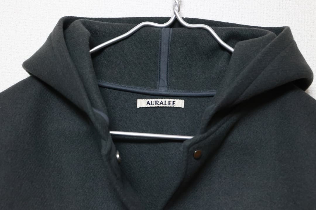 AURALEE オーラリー ヘビーメルトンフーデッドコート 1サイズ レディース