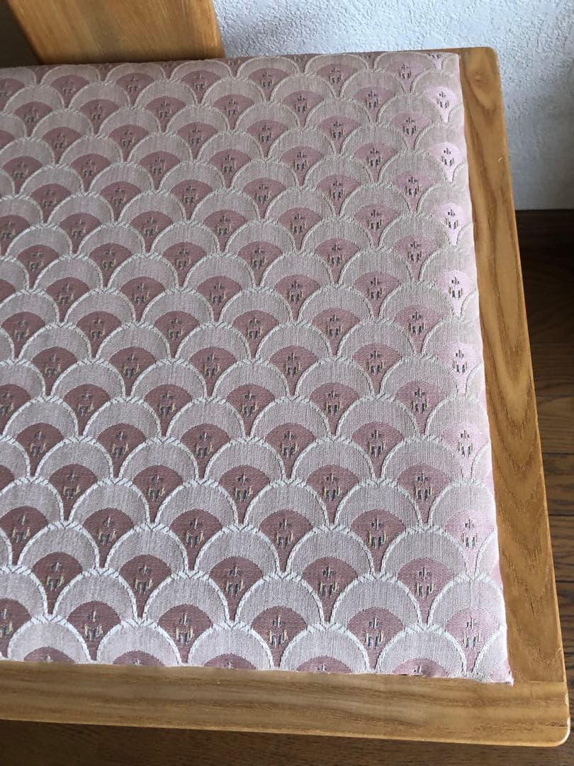 天然木　布貼り　ソファベンチ　3人掛け　組み木　家具　ブランド家具　送料込み