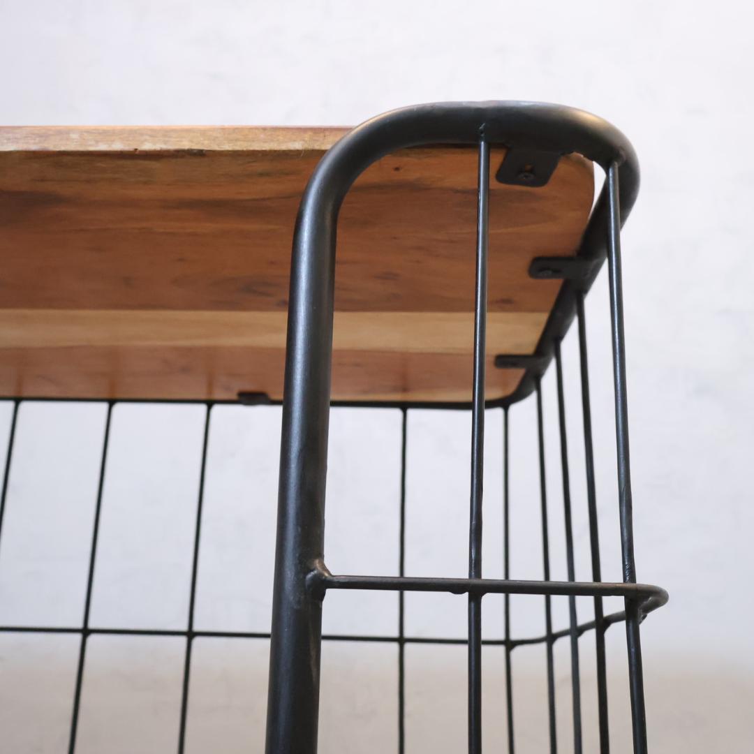 SPICE OF LIFE 3段ワイドワゴンラック オープンシェルフ 工業系