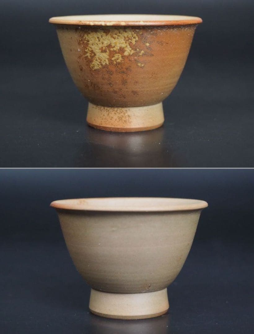 送料無料　陶峰造　備前焼煎茶碗5客　未使用　茶道具 検/楽山紫砂九谷備前萩焼常滑