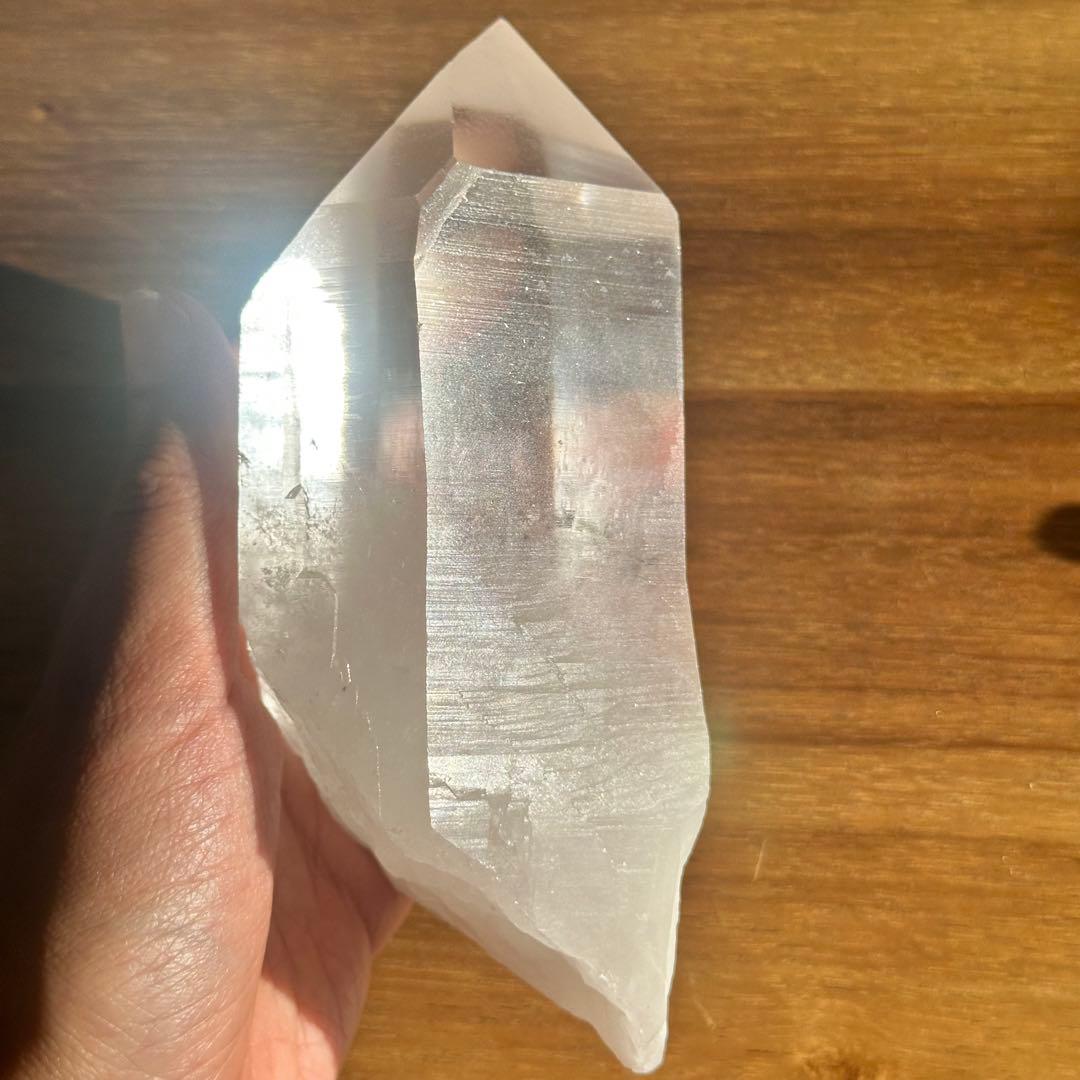 【水晶　ロック クリスタル】　バーコード入り　ビッグポイント　⑤