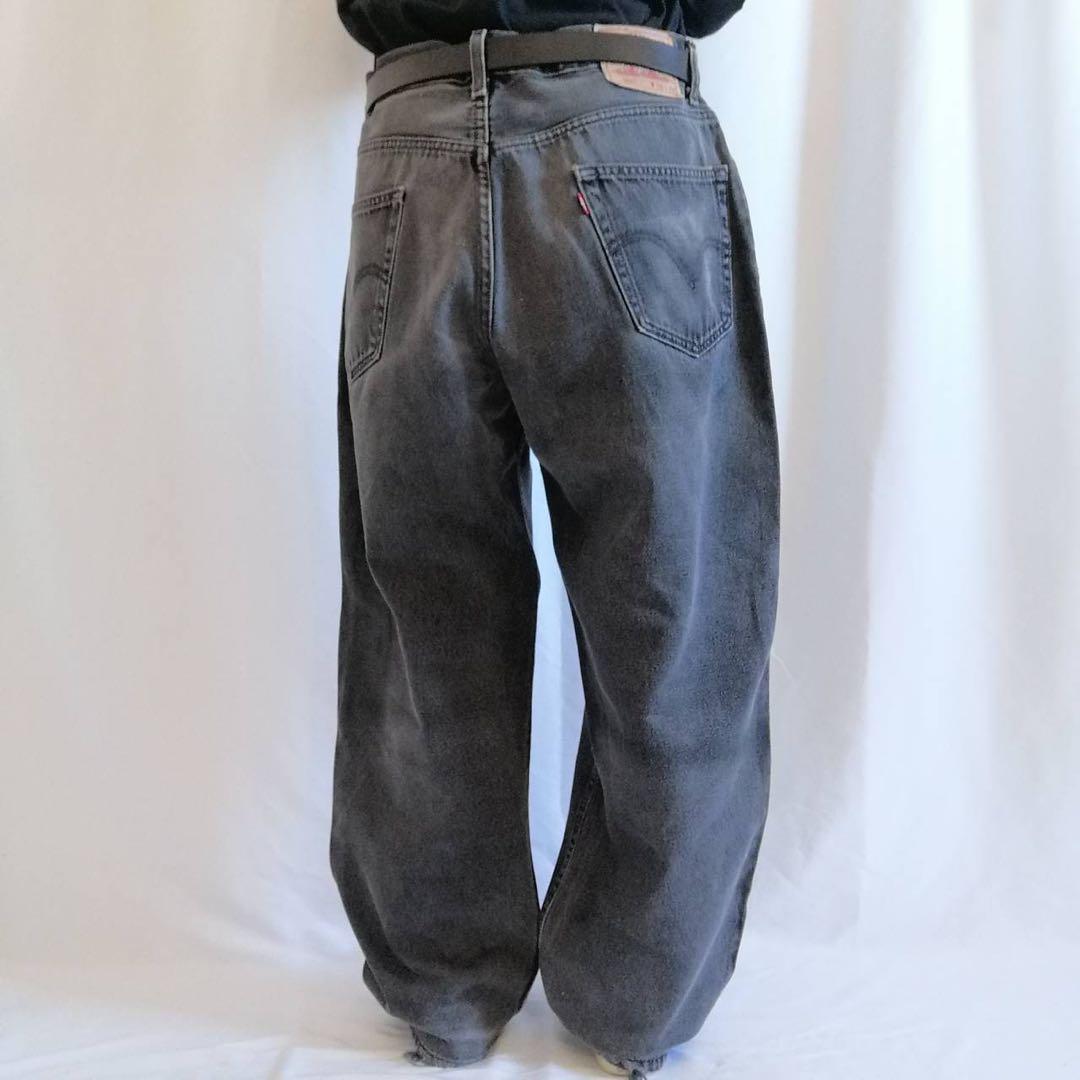 リーバイス 550 ブラックデニム バギーパンツ W36 L29 墨黒 ゆるだぼ